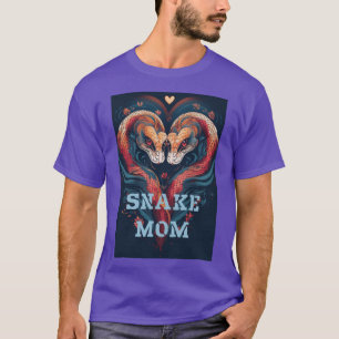 Snake Mum Heart Design Colourful Snake Loversattoo T-Shirt