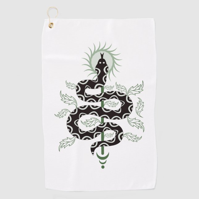 Snake Oasis Golf Towel (Front)