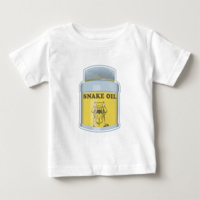Snake oil alternative medicine baby T-Shirt (Front)