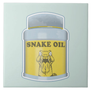Snake oil alternative medicine ceramic tile