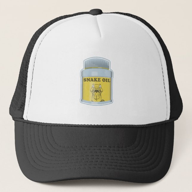 Snake oil alternative medicine trucker hat (Front)