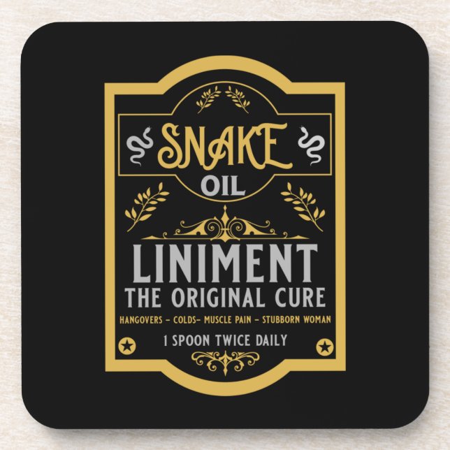 Snake oil Hangover Cure Coaster (Front)