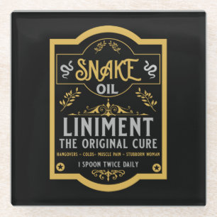 Snake oil Hangover Cure Glass Coaster