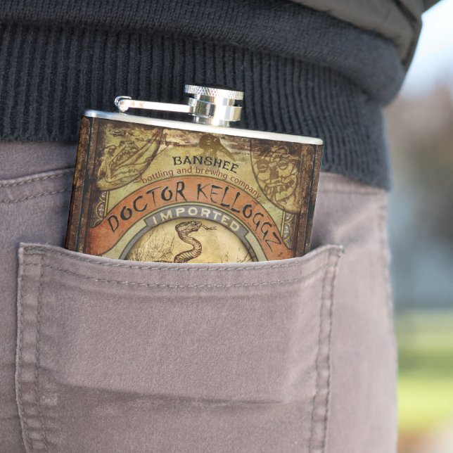 Snake Oil Hip Flask (In Situ)