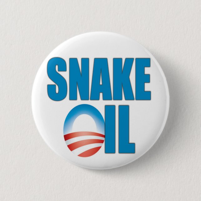 Snake Oil (Obama) 6 Cm Round Badge (Front)