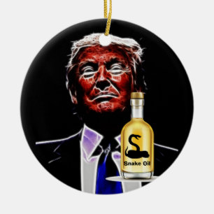 Snake Oil Salesman Ceramic Ornament