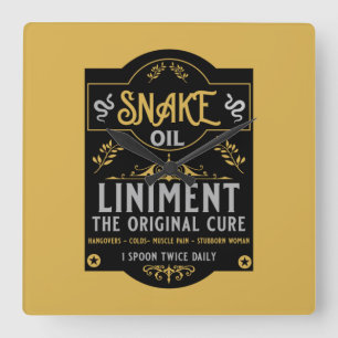 Snake oil salesman funny gifts for sales people   square wall clock
