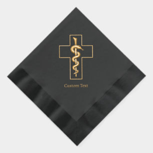 Snake on Cross Foil Napkins