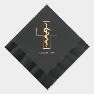 Snake on Cross Foil Napkins