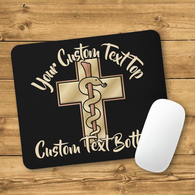 Snake on Cross Mouse Pad (Creator Uploaded)