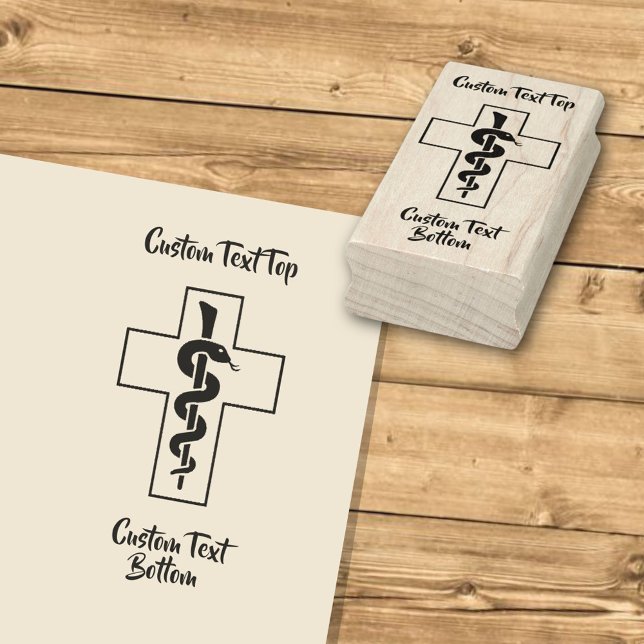 Snake on Cross Rubber Stamp (Creator Uploaded)