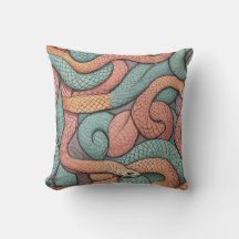 Snake Pattern Pillow