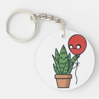 Snake plant and balloon Acrylic Keychain