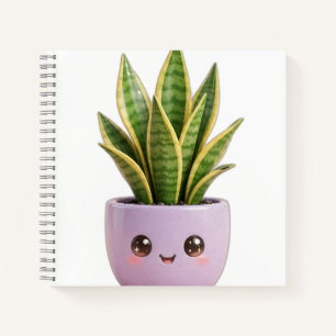 Snake Plant Kawaii Indoor Plant Notebook