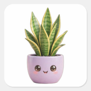 Snake Plant Kawaii Indoor Plant Sticker