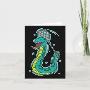 Snake Plays Badminton  Card