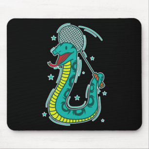 Snake Plays Badminton Mouse Pad