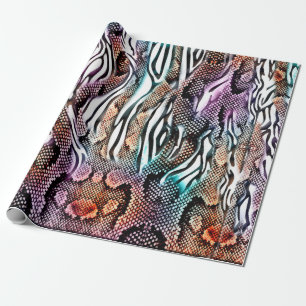Snake Print, Animal print, ccolorful, Wrapping Paper