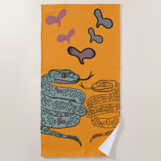 Snake print beach towel