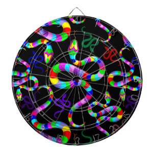 Snake Psychedelic Rainbow Colours Dartboard