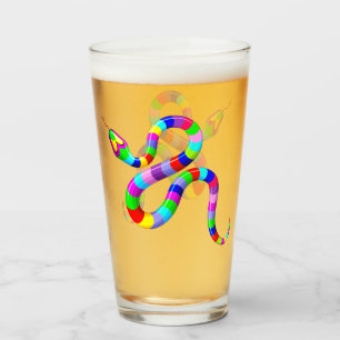 Snake Psychedelic Rainbow Colours Glass