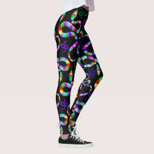 Snake Psychedelic Rainbow Colours Leggings