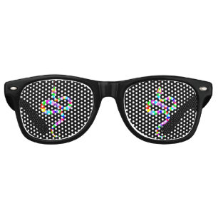 Snake Psychedelic Rainbow Colours Retro Sunglasses