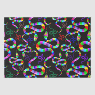 Snake Psychedelic Rainbow Colours Tissue Paper