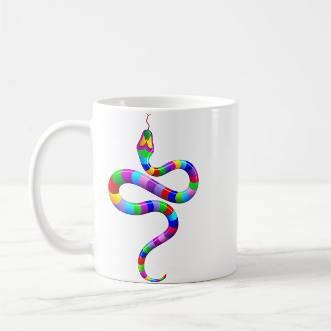Snake Psychedelic Rainbow Mug (Left)