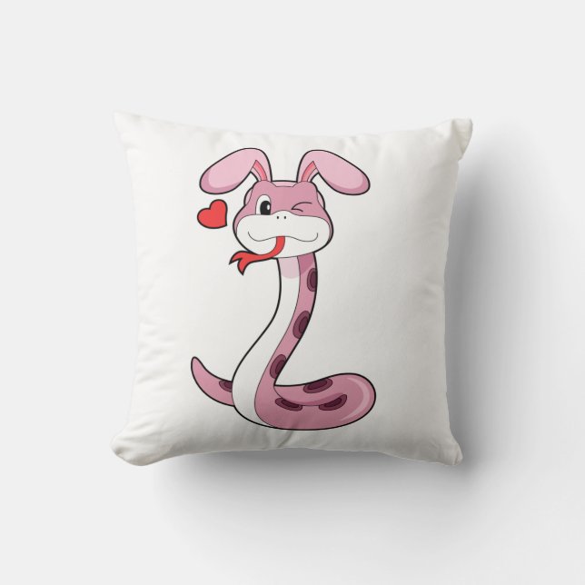 Snake Rabbit Heart Cushion (Front)