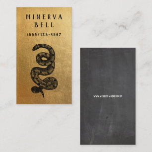 Snake Reptile Gold  Business Card