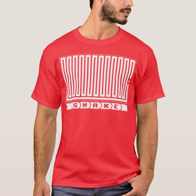 Snake Retro Game funny T-Shirt (Front)