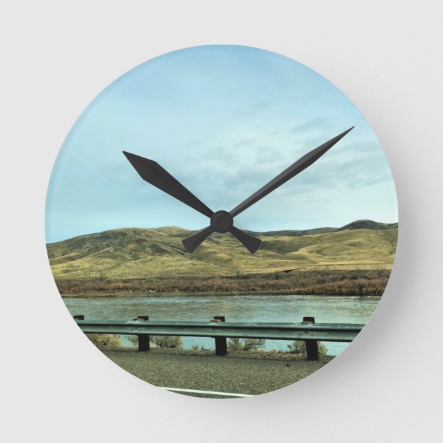 Snake River, Baker County, Oregon Canvas Print Round Clock (Front)
