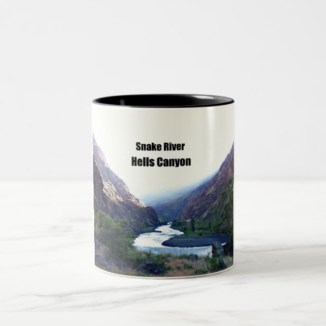 Snake RIver, Hells Canyon Two-Tone Coffee Mug (Center)