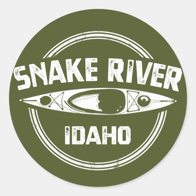 Snake River Idaho Classic Round Sticker (Front)