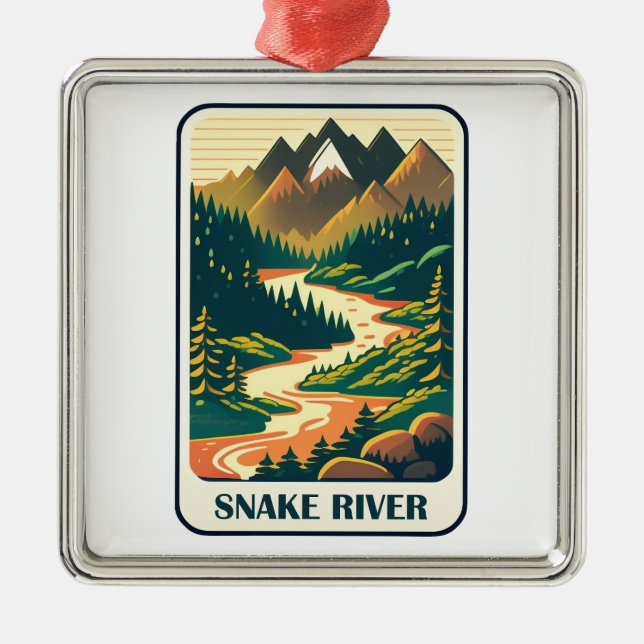 Snake River Idaho Colours Metal Ornament (Front)