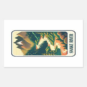 Snake River Idaho Colours Rectangular Sticker