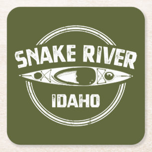 Snake River Idaho Square Paper Coaster