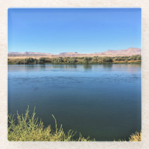 Snake River, Melba, Idaho Glass Coaster