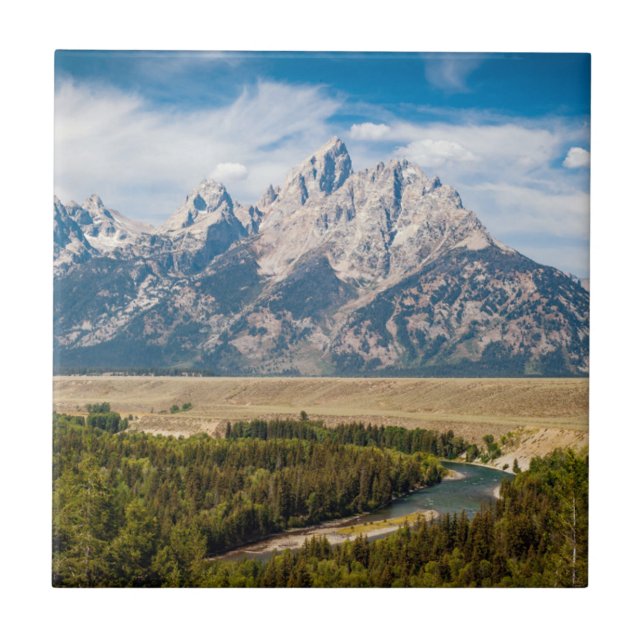 Snake River Overlook | Grand Teton National Park Ceramic Tile (Front)