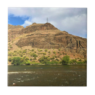 Snake River, Oxbow, Idaho Ceramic Tile