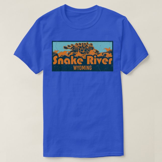Snake River Wyoming rafter  T-Shirt (Design Front)