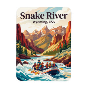 Snake River Wyoming, USA, white water rafting Magnet