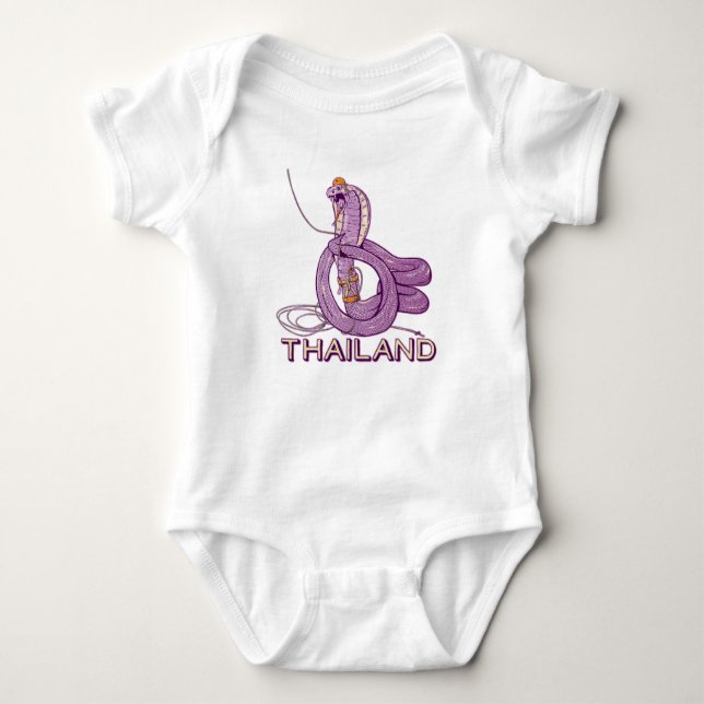 Snake Rock climbing Thailand Baby Bodysuit (Front)