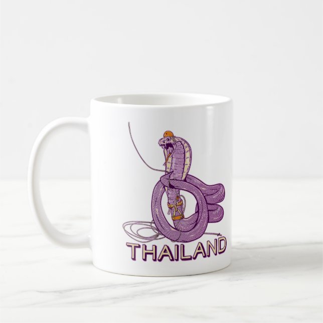 Snake Rock climbing Thailand Coffee Mug (Left)