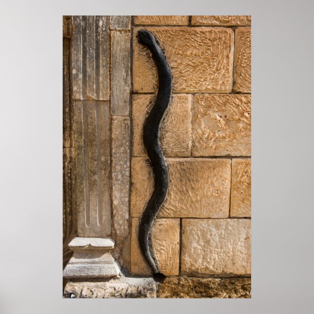 Snake Sculpture At Amna Suraka Poster (Front)