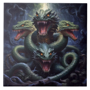 Snake Serpent Dragon Monster Fantasy Ceramic Tile
