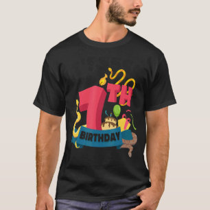 Snake Serpent It'ssss My 7th Birthday T-Shirt