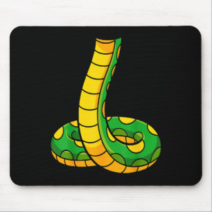 Snake Shirt Adult Men Women Kids Green Body Snake  Mouse Pad
