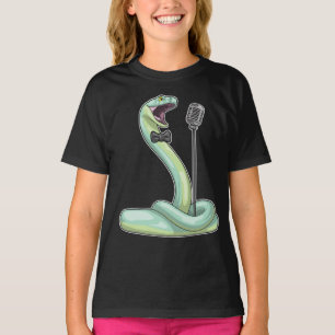 Snake Singer Microphone Music T-Shirt
